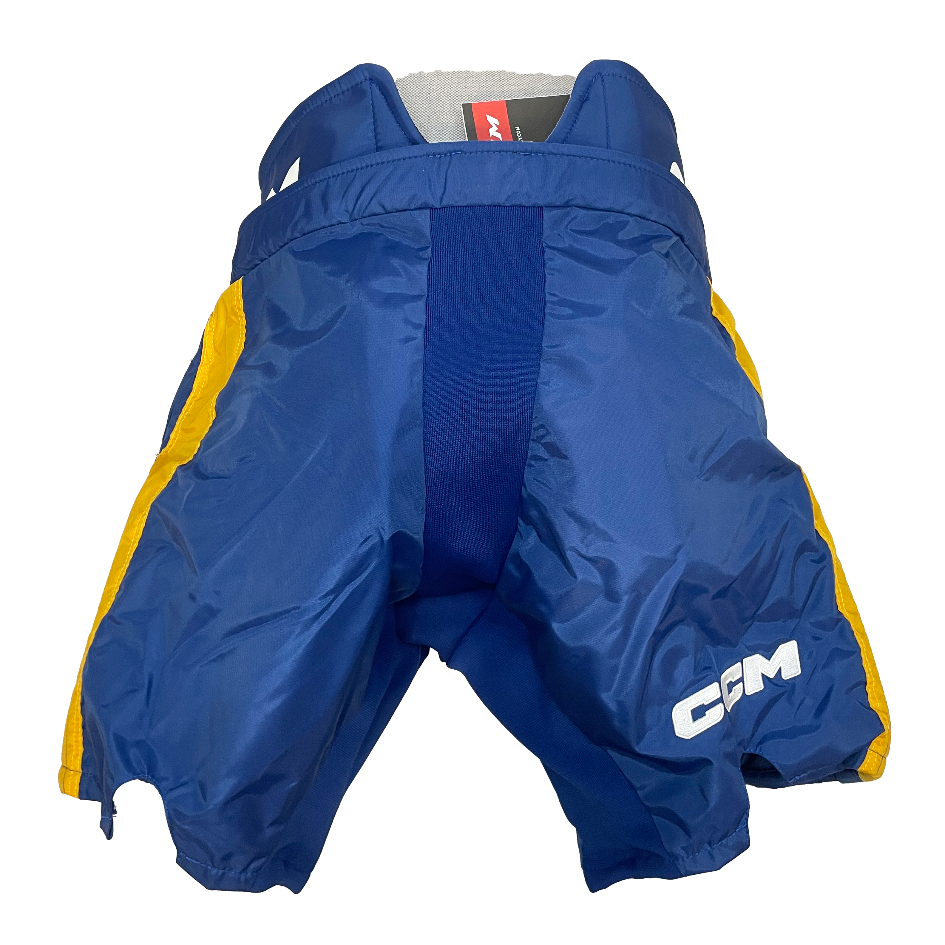CCM HPG12A - Pantalon de gardien de but de hockey WHL Pro Stock (bleu/jaune)